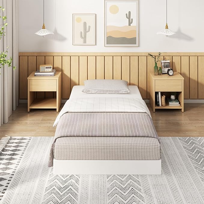 EMODA 4 Inch Twin XL Box Spring Heavy Duty Metal Mattress Foundation Bed Base with Fabric Cover, Easy Assembly