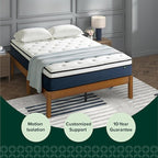 ZINUS 12 Inch Comfort Support Hybrid Mattress [New Version], King, Fiberglass Free, Medium Plush, Motion Isolation, Certified Safe Foams & Fabric, Mattress in A Box