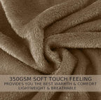 HOZY Soft Twin Size Blanket for All Season Lightweight Thermal Fleece Summer Autumn Fall Winter Spring Blankets for Twin/Twin XL Extra Long Bed Couch Sofa,66x90 Inches,Taupe
