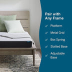 Lucid 6 Inch Memory Foam Mattress – Low Profile – Medium Firm Feel - Infused with Bamboo Charcoal and Gel - Bed in a Box - Temperature Regulating - Breathable - Queen Size