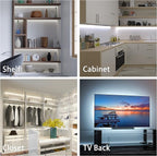LAFULIT 8 PCS Under Cabinet Lighting Kit, Bright Under Cabinet Lights, Flexible Led Strip Lights with Remote and Power Adapter, for Kitchen Cabinets Shelf Desk Counter, 6000K Daylight White, 13ft
