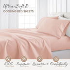 Linen Market 4 Piece King Sheet Set - Breathable, Double-Brushed Patterned Cooling Sheets – Oeko-TEX Certified Ultra Soft & Wrinkle-Free 16" Deep-Pocket King Sheets - Easy Care My Heart Pink