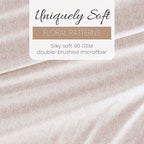 Linen Market Double-Brushed Patterned Microfiber California King Sheet Set 4 Piece – Oeko-TEX Certified Ultra Soft & Wrinkle-Free - 16" Deep Pocket Sheets Easy Care Cal-King Size - Classic in Pink