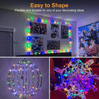 btfarm 18 Pack Fairy Lights Battery Operated [3 Modes], 7ft 20 Led Twinkle Lights String Lights Waterproof Bulk Small Mini Silver Wire for Mason Jars Vases Wedding Table Centerpiece, Multicolor