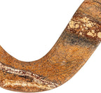 Bloomingville Marble Wave Double Taper Candle Holder, Brown Forest