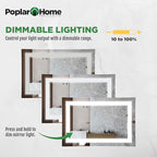 LED Vanity Bathroom Mirror 30 x 20 in. Wall Mounted, Dimmable, Lighted, Anti-Fog Mirror – Modern, Frameless Design