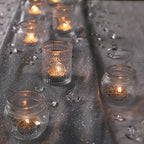 12pcs Clear Assorted Votive Candle Holders for Table Centerpieces, Glass Tea Lights Candle Holder for Wedding Decorations, Vintage Boho Home Tea Party Decor, Sunflower Decorations