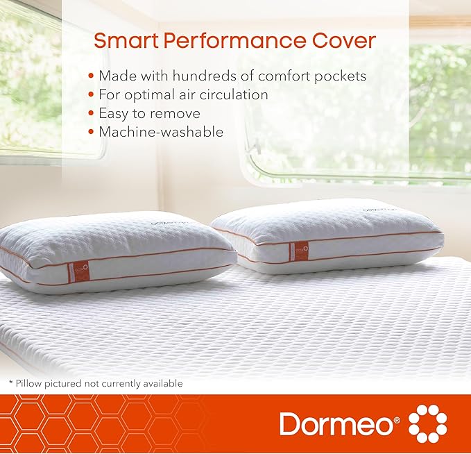 Dormeo RV King Cooling Mattress Topper, 3-Inch with Octaspring® Technology for Optimal Back Support, Medium Firmness