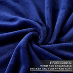 Fleece Blanket Queen Size 350GSM Lightweight Throw for The Bed Extra Soft Brush Fabric Super Warm Sofa Blanket 90" x 90"(Royal Blue Queen)
