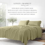 Linen Market Bed Sheets for King Size Bed (Sage) - Sleep Better Than Ever with These Soft and Cooling King Sheets - Deep Pocket Fits 16" Thick Beds - 4 Piece King Sheet Set