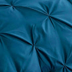 Bedsure California King Comforter Set Teal - Bed in a Bag Cal King Bedding Set 7 Pieces, GentleSoft™ Pintuck Bed Set Gift for Family, Pinch Pleat Teal Comforter with Sheets, Pillowcases & Shams