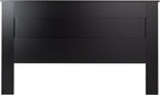 Prepac Stylish Flat Wood Panel Headboard for King Size Beds, Simplistic Wooden King Headboard 2.25" D x 81" W x 48" H, Black, BHFK-1301-1
