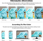 NEWCOSPLAY Super Soft King Blanket Turquoise Premium Silky Flannel Fleece Leaves Pattern Lightweight Bed Blanket All Season Use (Turquoise, King(90"x110"))