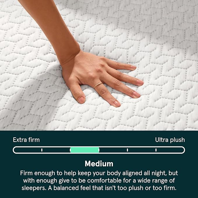 Tuft & Needle Original Medium Twin Size Adaptive Foam Mattress in a Box, Cooling Gel, Pressure Relief, Supportive, 100 Night Trial, Fiberglass Free, CertiPUR-US, 10-Year Limited Warranty