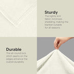 Utopia Bedding Fleece Blanket Throw Size Ivory 300GSM Luxury Anti-Static Fuzzy Soft Microfiber Blanket for Couch, Sofa and Bed (60x50 Inch)