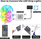 Led Lights for Bedroom 250ft (2 Rolls of 125ft) Color Changing RGB Led Strip Lights with 60 Keys Remote and App Control, Music Sync Led Lights for Room Kitchen Party Home Decor