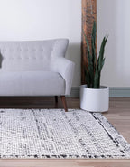 Rugs.com Morocco Collection Rug – 5' x 8' Ivory High-Pile Rug Perfect for Living Rooms, Large Dining Rooms, Open Floorplans