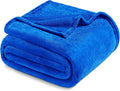 Exclusivo Mezcla Fleece Blanket Twin Size for Bed, Super Soft and Warm, All Season Use, Cozy, Plush, Lightweight, 60x80 Inches Cobalt Blue