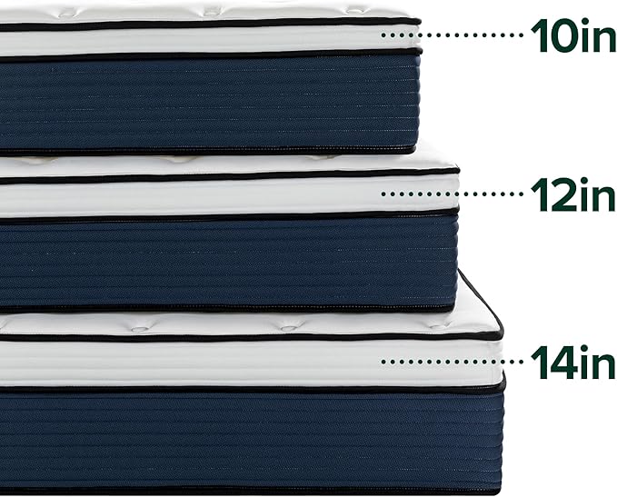 ZINUS 10 Inch Comfort Support Hybrid Mattress [New Version], Full, Fiberglass Free, Medium Plush, Motion Isolation, Certified Safe Foams & Fabric, Mattress in A Box
