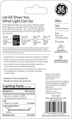 GE Lighting Decorative A15 Incandescent Ceiling Fan Light Bulb, 40-Watts, Crystal Clear, 2-Pack