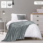 Utopia Bedding Fleece Blanket Twin Size Ash Grey 300GSM Luxury Anti-Static Fuzzy Soft Microfiber Bed Blanket (60x80 Inch)