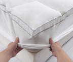 COMFORT BOOST™ Extra Thick, Cooling Mattress Topper — Pillowtop, Down Alternative Mattress Pad with Deep Pockets (8-21" Depth) Fits All Mattress Sizes, Helps Ease Back Pain & Protects — TwinXL