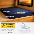 Foamma 12" x 34" x 75" Water Resistant Gel Memory Foam RV Bunk Mattress, Firm High Density Foam Base, Comfortable and Durable Polyester Cover, Truck, Camper, Travel Trailer, Made in USA!