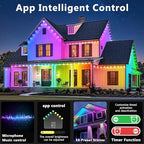 LETIANPAI 500FT Permanent Outdoor Lights,RGB Eaves Lights with App Control Remote,DIY Scene Modes IP67 Waterproof Outdoors Under Eave Lighting,Outdoor Light for Garden Decor
