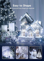 Fairy Lights Plug in, 33Feet 100 LED USB Powered Twinkle Lights with Timer and Remote, Starry String Lights for Indoor Outdoor Wreath Wall Dorm Bedroom Mason Jar Christmas Decoration