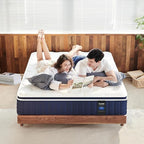 Coolvie Firm King Size Mattress 12 Inch for Adults, Hybrid King Mattress in a Box with Cooling Memory Foam, Pocket Spring for Motion Isolation, Extra Lumbar & Shoulder Support for Pain Relief, 80"x76"