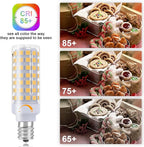 E12 LED Bulb Dimmable 7W Equivalent to E12 Candelabra Bulb 60 Watt, Warm White 3000K, T6 Small Base 120V 630LM C7 LED Candle Light Bulbs for Chandeliers, Ceiling Fan, Pendant Lighting, 3 Pack