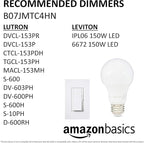 Amazon Basics LED Light Bulbs, Energy Efficient 6W, 40 Watt Equivalent, E26 Standard Base, 2700, Dimmable, 10,000 Hour, Soft White, 6 Count (Pack of 4)
