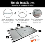 Ultralux 2x4 ft Surface Mount Ceiling Light Panel – Slim, Edge Lit, Flush Mount Flat Panel for Kitchen, Home & Office - TRIAC Dimmable, 3CCT Adjustable Color Temperature (Matte Black, 2 Pack)