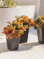 PARTY JOY 12 Bunches Artificial Fall Flowers, Fake Plants Outdoor, Fake Bushes UV Resistant Artificial Flowers Greenery Shrubs Faux Greenery for Outdoor Garden Patio Front Porch Yard Decor