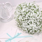 Waipfaru 30 Pcs Babys Breath Artificial Flowers, Baby Breath Flowers Artificial Bulk, Real Touch White Fake Flowers, Faux Babies Breath Gypsophila for Wedding Home Decor Floral Arrangement