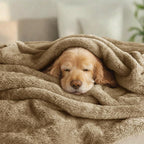 Exclusivo Mezcla Plush Fuzzy Fleece Bed Blanket Queen Size, Super Soft, Fluffy and Warm Blankets Suitable for All Seasons (Brown, 90x90 Inches)