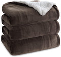 Bedsure GentleSoft Sherpa Fleece Blankets King Size for Bed - Thick and Warm Throw for Women and Men, Soft Fuzzy Plush King Blanket for Winter, Brown, 108x90 Inches