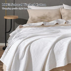 PHF 100% Cotton Waffle Weave Blanket King Size for Bed,Snag Proof Lightweight Breathable Moisture-Wicking Throw for Couch,Great for Layering in Cold Weather,Machine Washable,Home Decor Gift-White