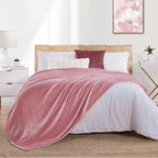 Walensee Fleece Blanket Plush Throw Fuzzy Lightweight (King Size 108x90 Blush) Super Soft Microfiber Flannel Blankets for Couch, Bed, Sofa Ultra Luxurious Warm and Cozy for All Seasons