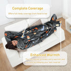 Catalonia Wearable Fleece Blanket with Sleeves and Foot Pockets for Adult Women Men, Micro Plush Comfy Wrap Sleeved Throw Blanket Robe Large, Gray Dog