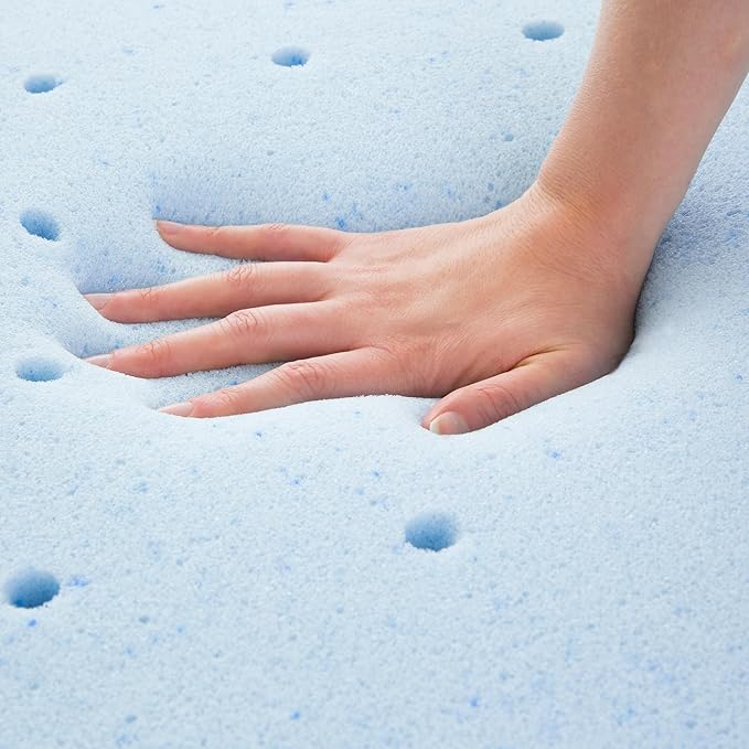 LUCID - LU40FF30GT 4 Inch Gel Memory Foam Mattress Topper-Ventilated Design-Ultra Plush-Full