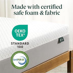 ZINUS 8 Inch Green Tea Essential Memory Foam Mattress [New Version], Twin, Fiberglass Free, Medium Feel, Breathable Airflow Memory Foam, Certified Safe Foams & Fabric, Mattress in A Box