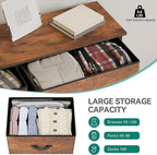 YITAHOME 8 Drawers Fabric Dresser, Furniture Storage Tower Cabinet, Organizer for Bedroom, Living Room, Hallway, Closet, Sturdy Steel Frame, Wooden Top, Easy-to-Pull Fabric Bins