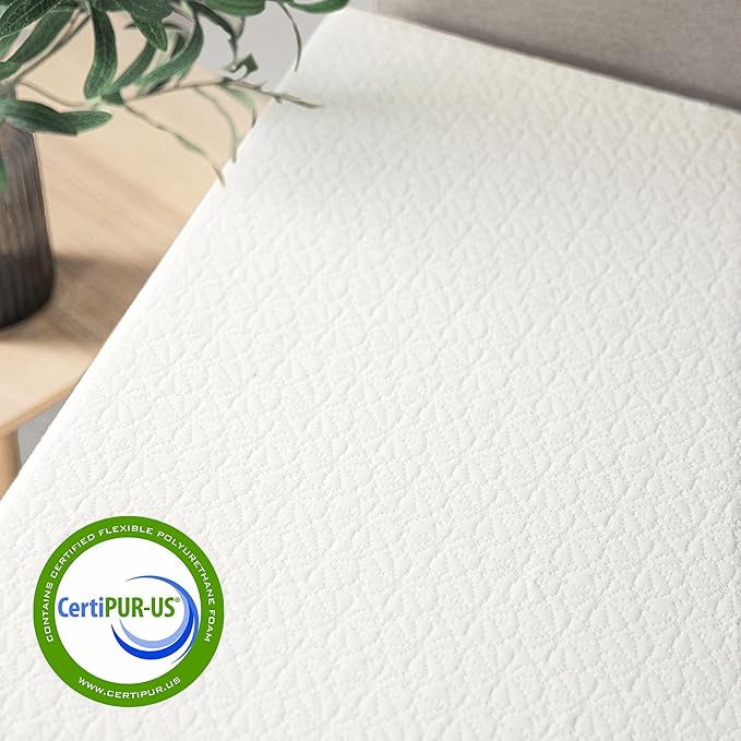 Best Price Mattress 12 Inch Full Mattress Bed-In-A-Box, Green Tea Memory Foam, White