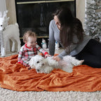 Bedsure GentleSoft Twin XL Fleece Blanket Dorm Bedding - Lightweight Soft Cozy Blankets for Bed, Sofa, Couch, Travel, Camping, Burnt Orange, 66"x90"