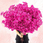 30 Pack Artificial Bougainvillea Floral 38" Silk Long Stem Bougainvillea Plants Hanging Table Centerpiece for Home Wedding Indoor Outdoor Decorations (Rose Purple)