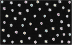 Flagship Carpets Schoolgirl Style Small Daisies on Black Educational Area Rug for Kids Room Seating Décor, Children's Classroom, Play Carpet for Teaching and Playroom, 7'6 "x 12'