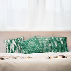 Ambesonne Vintage Throw Pillow Cushion Case Pack of 4, Abstract Grunge Effect Brushstrokes and Waving Striping Stains Paisley Drops, Modern Accent Double-Sided Digital Printing, 18", Forest Green