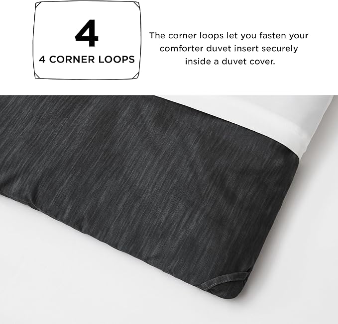 Bedsure Oversized Queen Comforter Set - Black Soft Bedding for All Seasons, Cationic Dyed Bed Set, 3 Pieces, 1 Oversized Queen Size Comforter (98"x98") and 2 Pillow Shams (20"x26"+2")