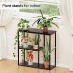 WOHOMO Console Table, 12'' Narrow Entryway Table for Living Room, 31.5'' x 31.5'' Black Industrial Sofa Table with 3-Tier Storage Shelves for Corridor, Hallway, Black